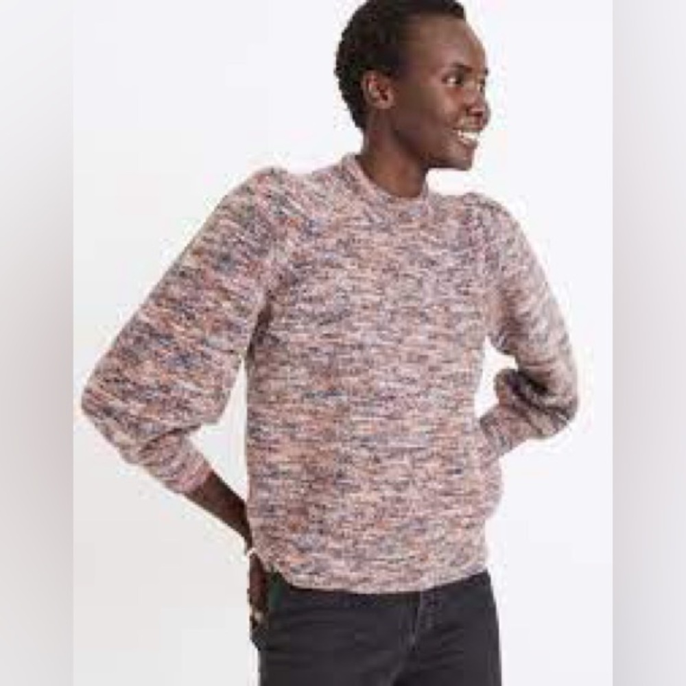 Madewell Eaton Puff Sleeve Pullover Sweater